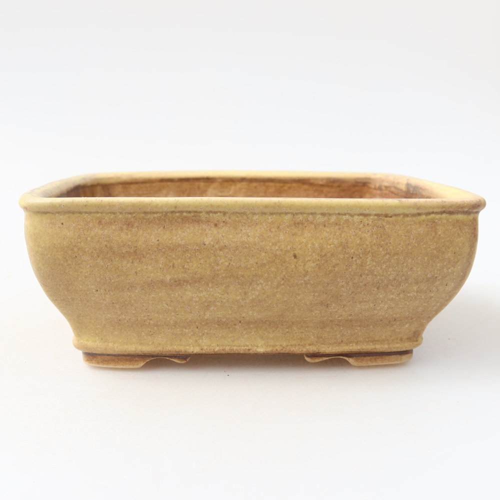 Ceramiczna miska do bonsai 15 x 12,5 x 5,5 cm, kolor żółty