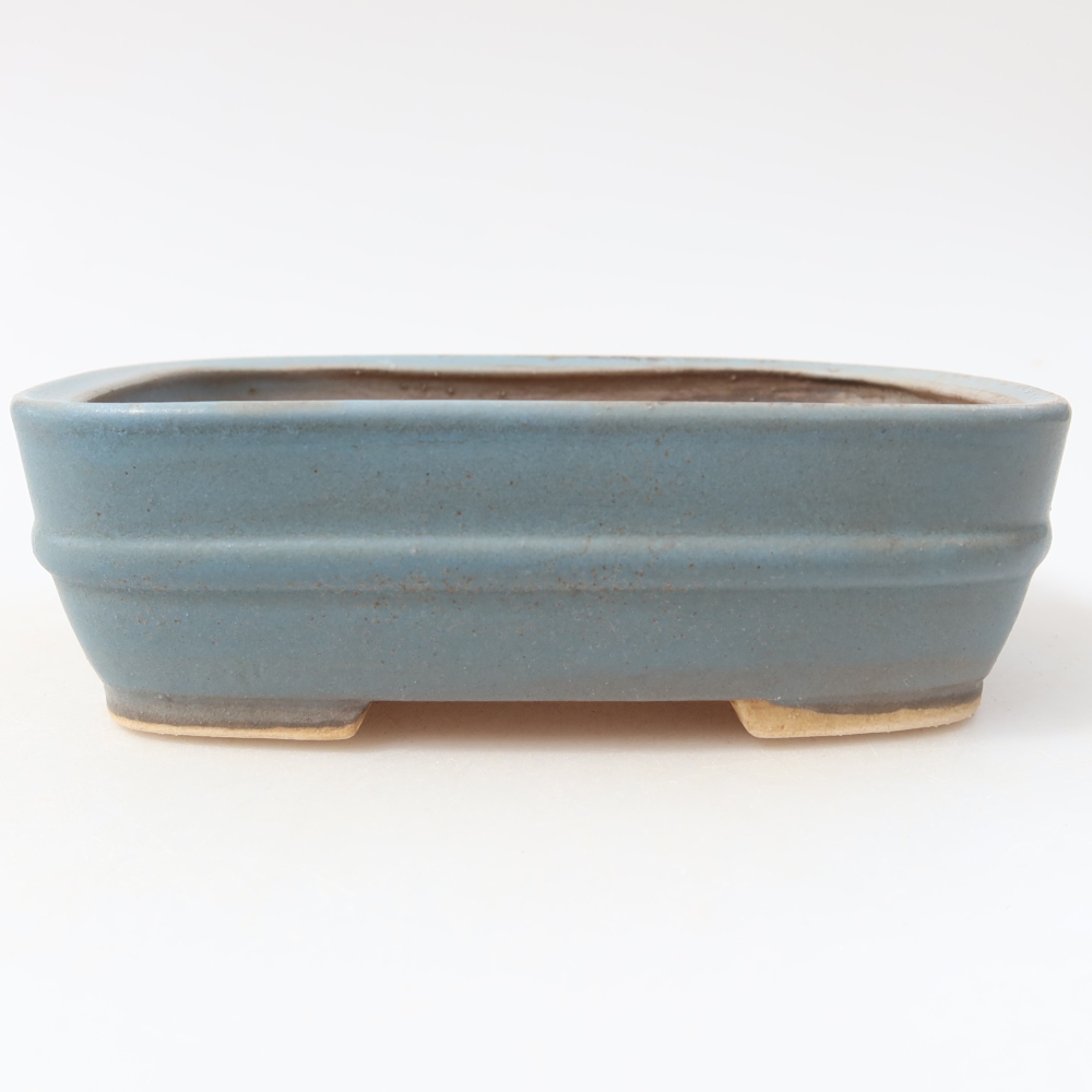 Ceramiczna miska do bonsai 14,5 x 11,5 x 4,5 cm, kolor niebieski