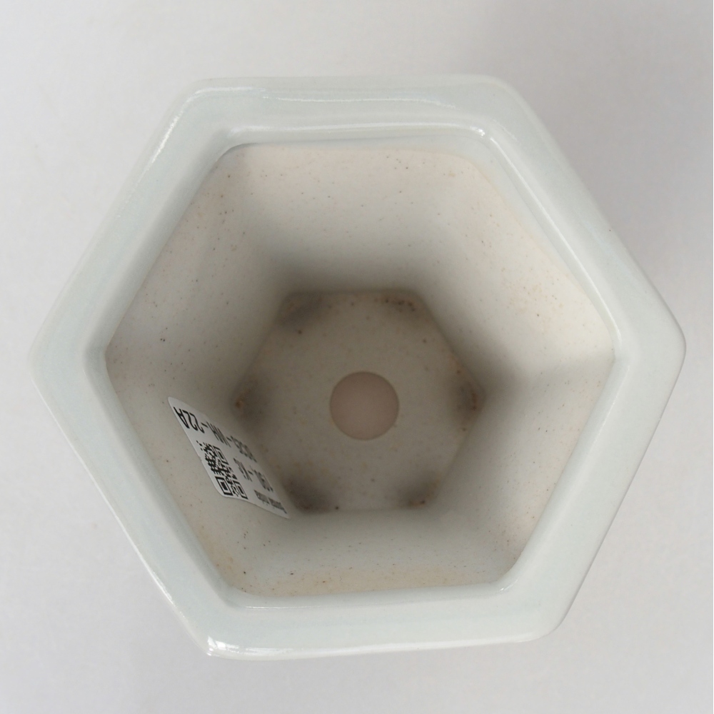 Ceramiczna miska do bonsai 10 x 9 x 9 cm, kolor biały