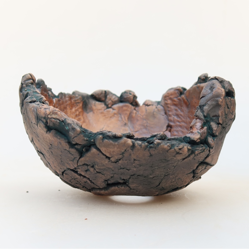 Ceramiczna skorupa  11 x 10,5 x 6,5 cm, kolor zielony