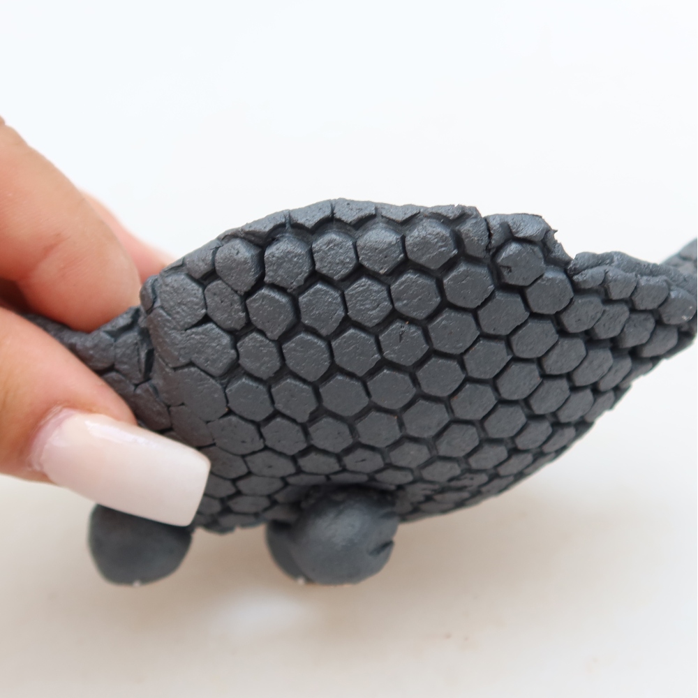 Ceramiczna skorupa  13,5 x 9,5 x 6 cm, kolor metaliczny