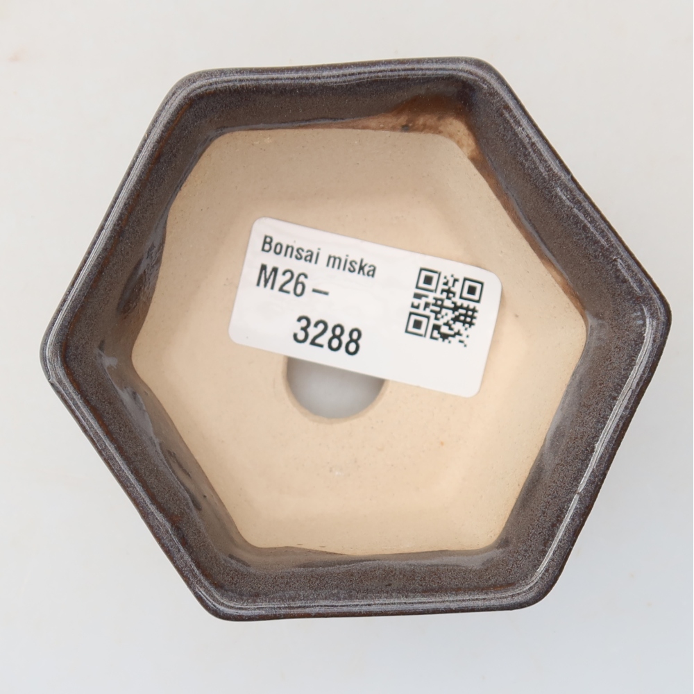 Ceramiczna miseczka do bonsai 8 x 7 x 4 cm, kolor szary
