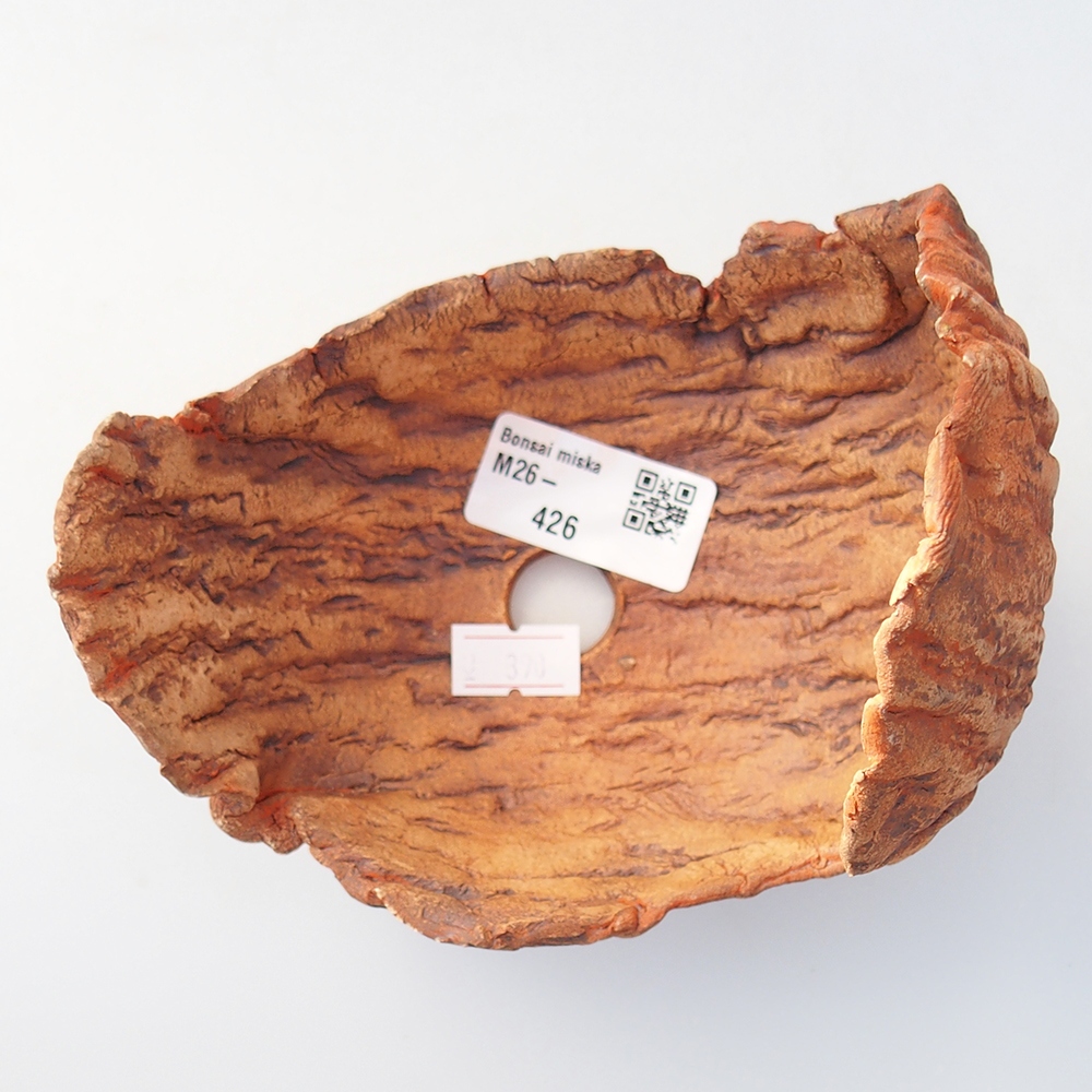 Ceramiczna skorupa 14 x 11 x 12,5 cm, kolor pomarańczowy