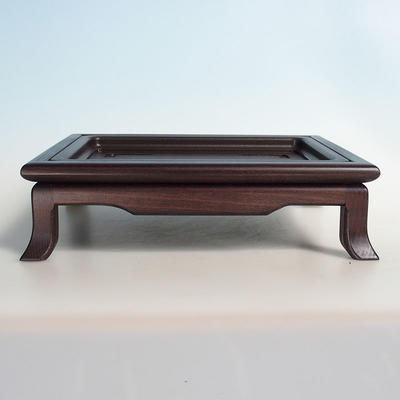 Drewniany stół pod bonsai brązowy 32 x 25 x 9 cm - 1