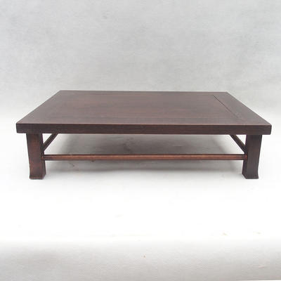 Drewniany stół pod bonsai brązowy 40 x 30 x 9,5 cm - 1