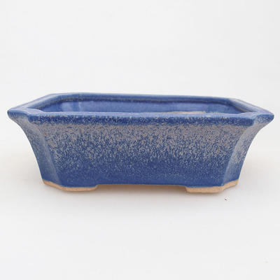 Ceramiczna miska bonsai 13 x 10,5 x 4 cm, kolor niebieski - 1