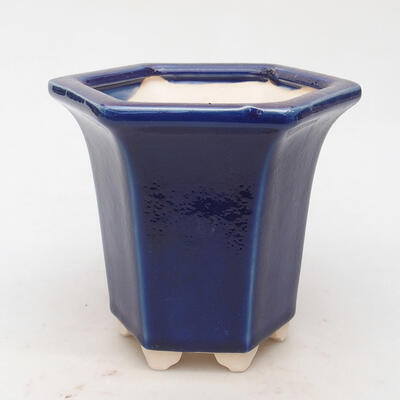 Ceramiczna miska bonsai 13 x 12 x 11,5 cm, kolor niebieski - 1