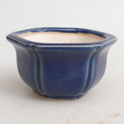 Ceramiczna miska bonsai 8 x 8 x 4,5 cm, kolor niebieski - 1