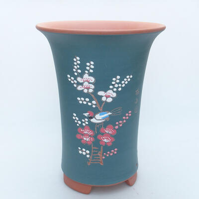 Ceramiczna miska bonsai 21 x 21 x 27 cm, kolor niebieski - 1