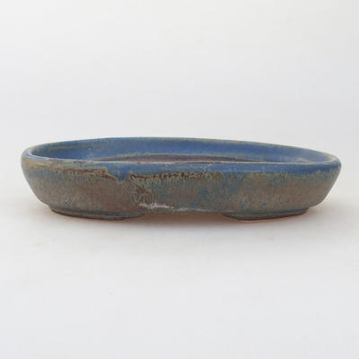Ceramiczna miska bonsai 13 x 9,5 x 2 cm, kolor brązowo-niebieski - 1