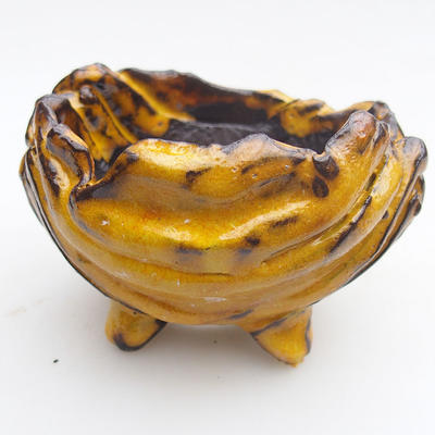 Ceramiczna skorupa 8 x 7 x 6 cm, kolor żółty - 1