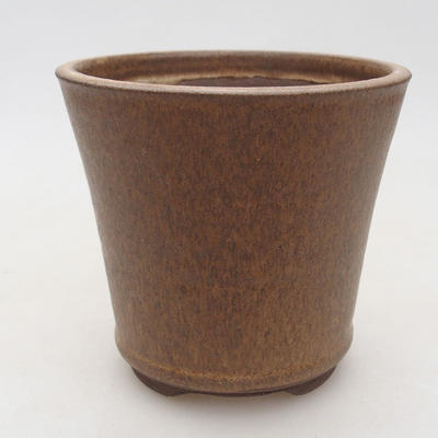 Ceramiczna miska bonsai 10,5 x 10,5 x 9,5 cm, kolor brązowy - 1