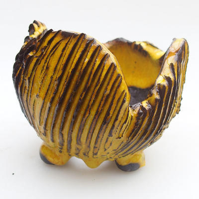 Ceramiczna skorupa 7 x 7 x 7 cm, kolor żółty - 1