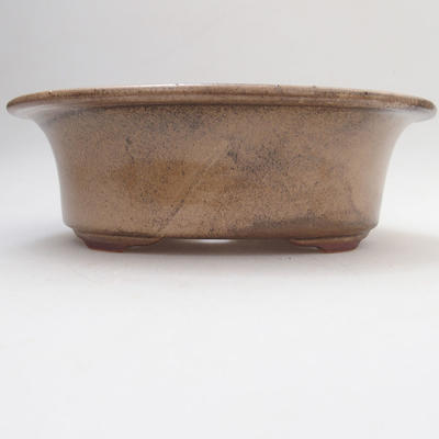 Ceramiczna miska bonsai 19 x 15 x 6 cm, kolor brązowy - 1