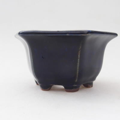 Ceramiczna miska bonsai 10,5 x 10,5 x 5 cm, kolor niebieski - 1