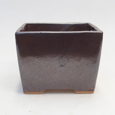 Ceramiczna miska bonsai 11 x 11 x 8,5 cm, kolor brązowy - 2. jakość - 1