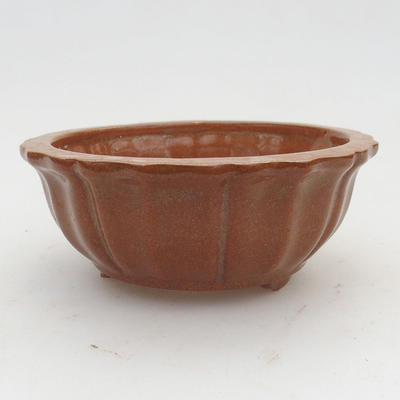 Ceramiczna miska bonsai 11,5 x 11,5 x 4,5 cm, kolor brązowy - 2. jakość - 1