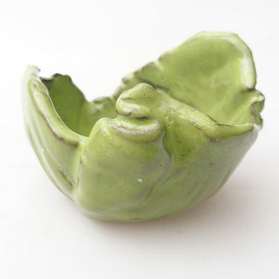 Ceramiczna skorupa 7 x 7 x 5 cm, kolor zielony - 1