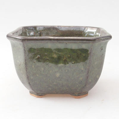 Ceramiczna miska bonsai 10 x 10 x 6,5 cm, kolor morski - 2. jakość - 1
