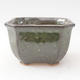 Ceramiczna miska bonsai 10 x 10 x 6,5 cm, kolor morski - 2. jakość - 1/4