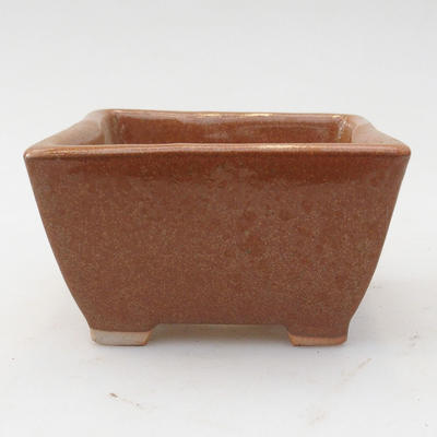 Ceramiczna miska bonsai 9,5 x 9,5 x 5,5 cm, kolor brązowy - 2. jakość - 1