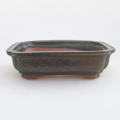 Ceramiczna miska bonsai 13 x 10 x 3,5 cm, kolor szary - 1