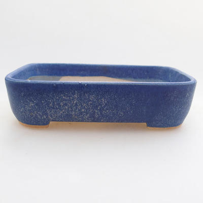 Ceramiczna miska bonsai 12,5 x 9,5 x 3 cm, kolor niebieski - 1