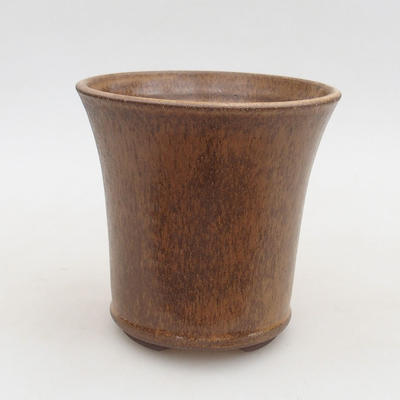 Ceramiczna miska bonsai 12,5 x 12,5 x 12 cm, kolor brązowy - 1