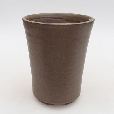 Ceramiczna miska bonsai 10 x 10 x 13 cm, kolor brązowy - 1