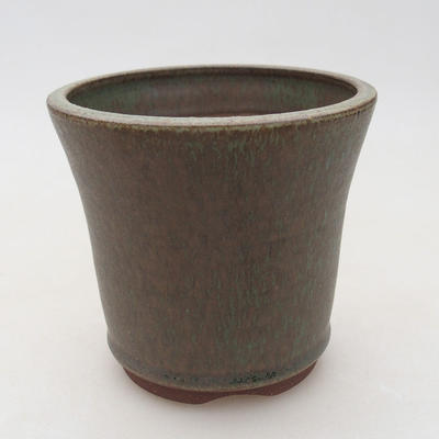 Ceramiczna miska bonsai 10 x 10 x 9,5 cm, kolor brązowo-zielony - 1