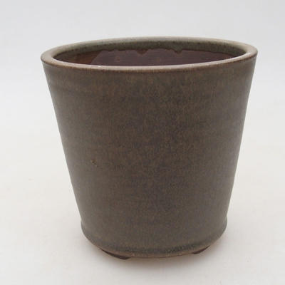 Ceramiczna miska bonsai 10,5 x 10,5 x 10 cm, kolor brązowo-zielony - 1