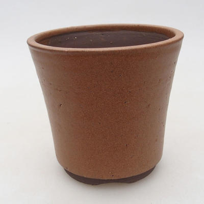 Ceramiczna miska bonsai 10 x 10 x 9,5 cm, kolor brązowy - 1