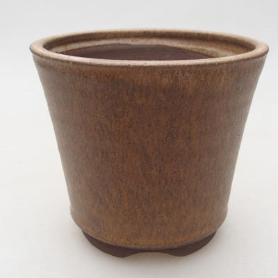 Ceramiczna miska bonsai 10,5 x 10,5 x 9,5 cm, kolor beżowy - 1
