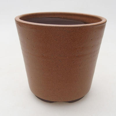Ceramiczna miska bonsai 10 x 10 x 9,5 cm, kolor brązowy - 1