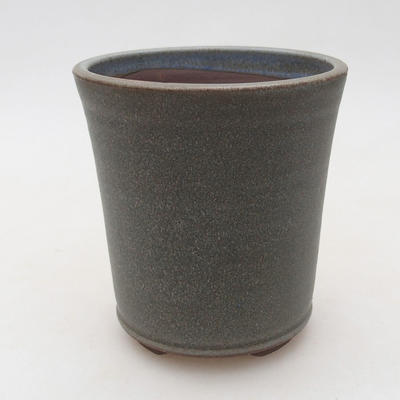 Ceramiczna miska bonsai 10 x 10 x 11 cm, kolor szary - 1