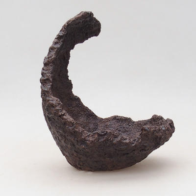 Ceramiczna skorupa 14,5 x 13 x 21 cm, szaro-brązowa - 1