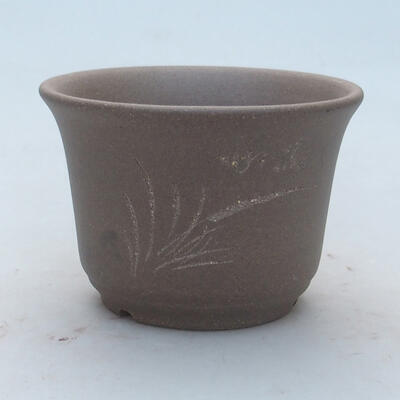 Ceramiczna miska bonsai 9 x 9 x 6,5 cm, kolor brązowy - 1