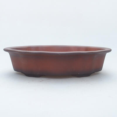Ceramiczna miska bonsai 22 x 17 x 6 cm, kolor brązowy - 1