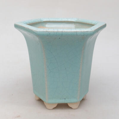 Ceramiczna miska bonsai 13 x 12 x 11,5 cm, kolor niebieski - 1