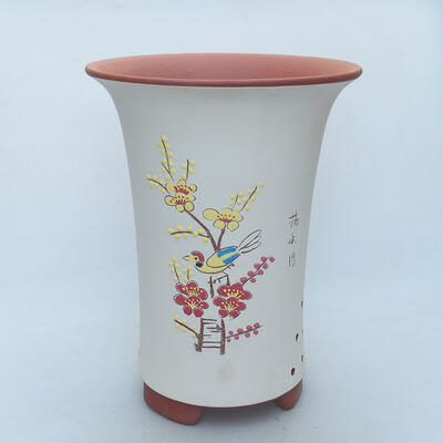 Ceramiczna miska bonsai 21 x 21 x 27 cm, kolor biały - 1