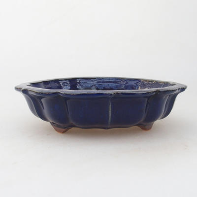 Ceramiczna miska bonsai 18 x 18 x 5 cm, kolor niebieski - 1