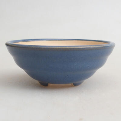 Ceramiczna miska bonsai 9 x 9 x 3,5 cm, kolor niebieski - 1