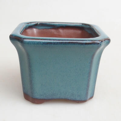 Ceramiczna miska bonsai 7 x 7 x 5 cm, kolor niebieski - 1