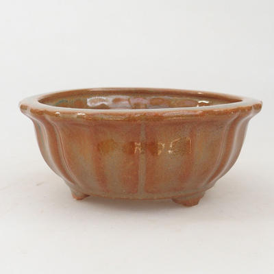 Ceramiczna miska bonsai 11,5 x 11,5 x 4,5 cm, kolor brązowy - 1