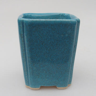 Ceramiczna miska bonsai 7 x 7 x 9 cm, kolor niebieski - 1