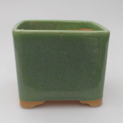 Ceramiczna miska bonsai 10 x 10 x 8,5 cm, kolor zielony - 1