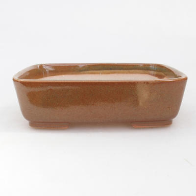 Ceramiczna miska bonsai 15 x 12 x 4,5 cm, kolor brązowy - 1