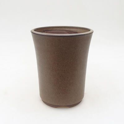 Ceramiczna miska bonsai 10 x 10 x 13 cm, kolor brązowy - 1