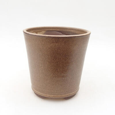 Ceramiczna miska bonsai 11 x 11 x 11,5 cm, kolor brązowy - 1