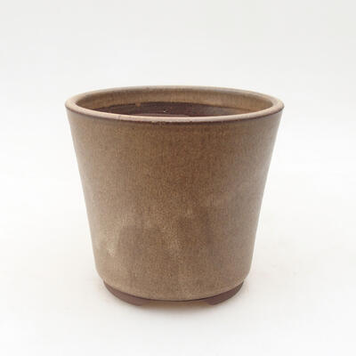 Ceramiczna miska bonsai 10,5 x 10,5 x 10 cm, kolor brązowy - 1